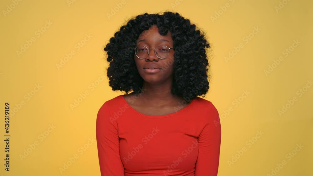 African woman rolling eyes while feeling irritation African woman rolling eyes while feeling irritation