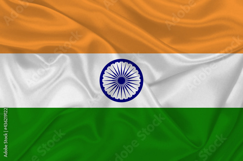 3D Flag of India on fabric