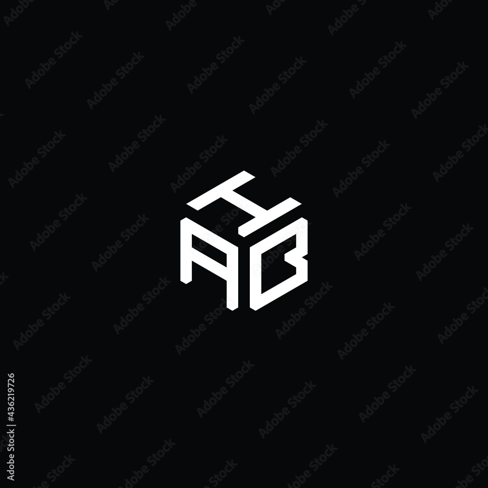 ABI letter logo design. ABI letter in polygon shape. IAB Creative three ...