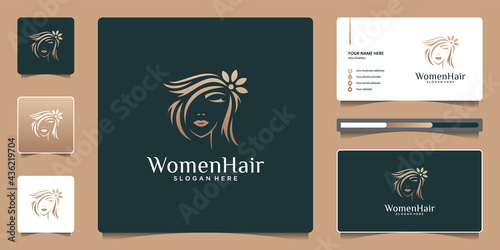 Luxury beauty hair logo design for salon, makeover, hair stylist, hairdresser, haircut.