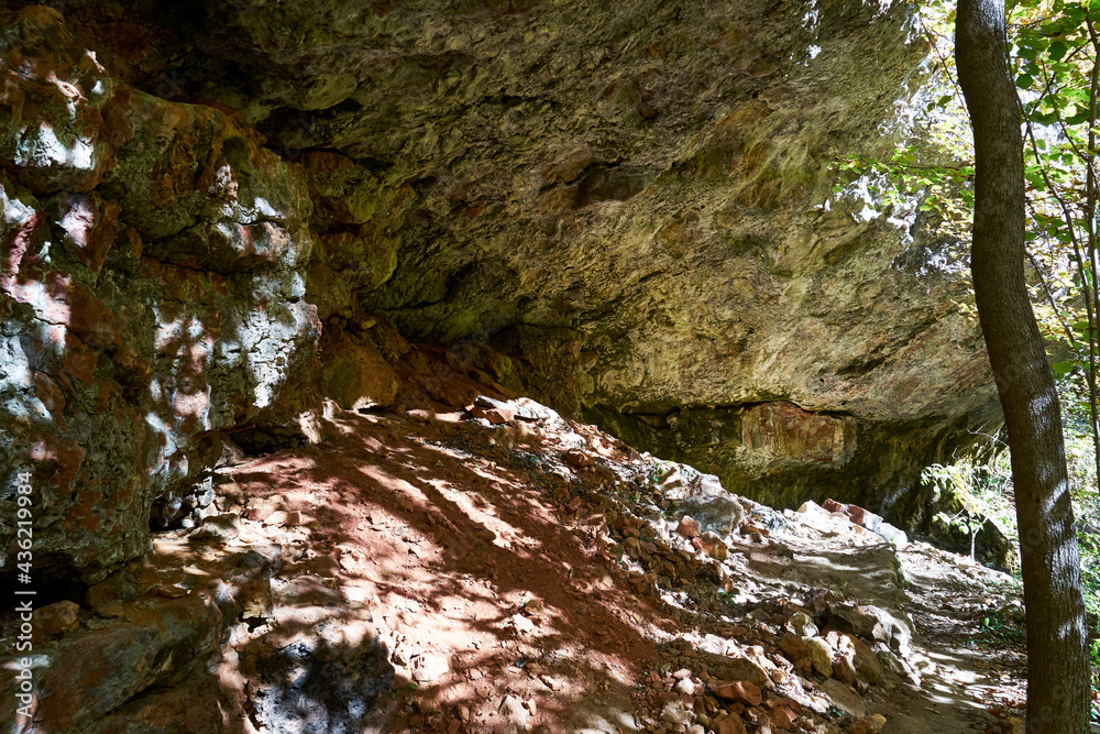 Image of a hiking trail in the mountains. Image of a hiking trail in the mountains.