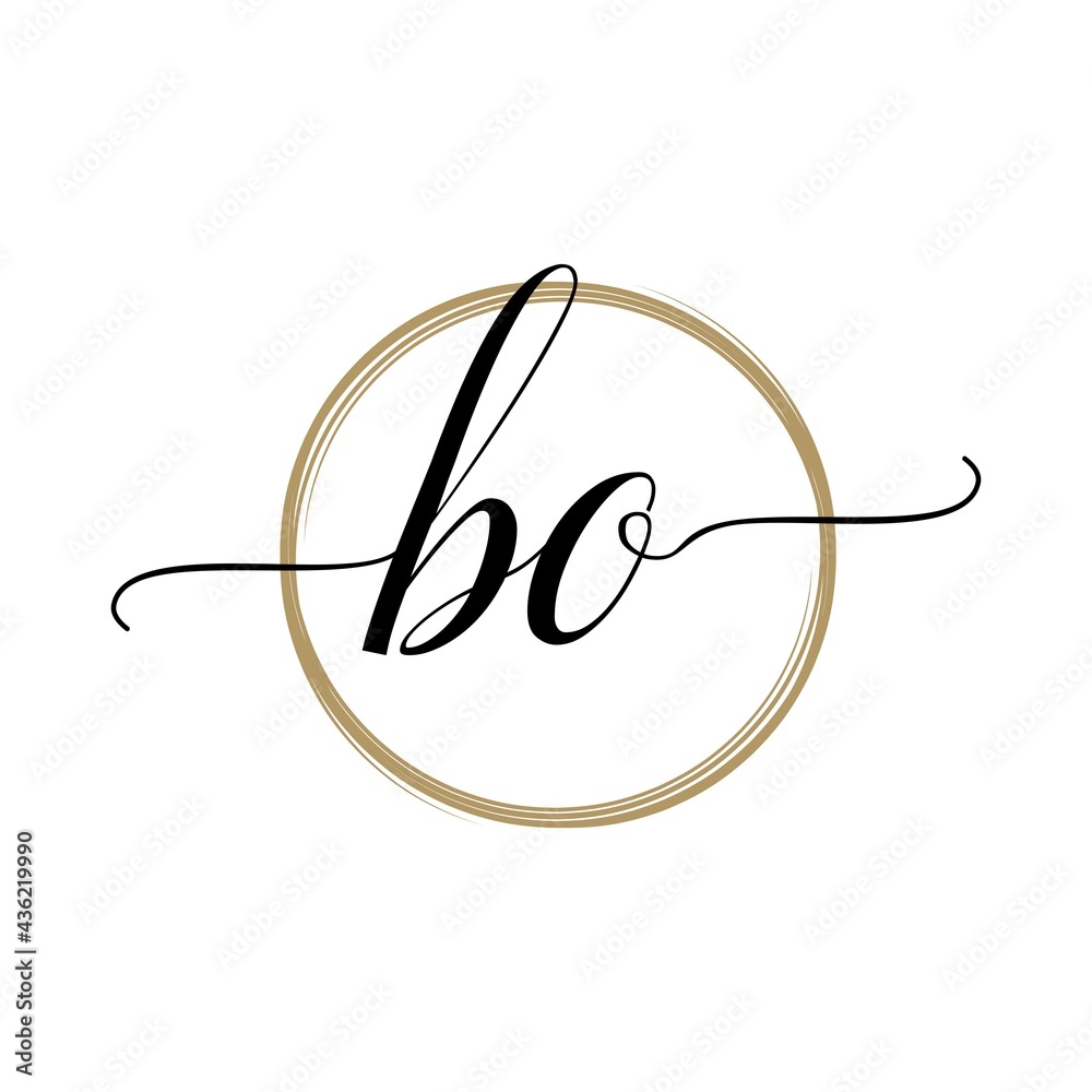 Obraz premium Simple stylish Initial Letter BO Logo designs Symbol