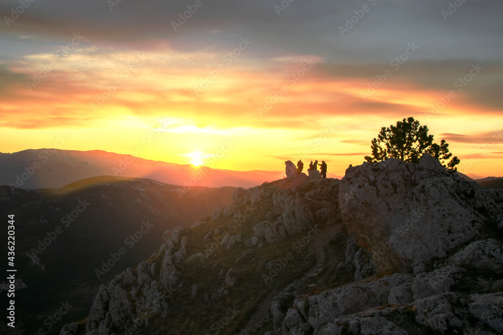 sunset in the mountains sunset in the mountains
