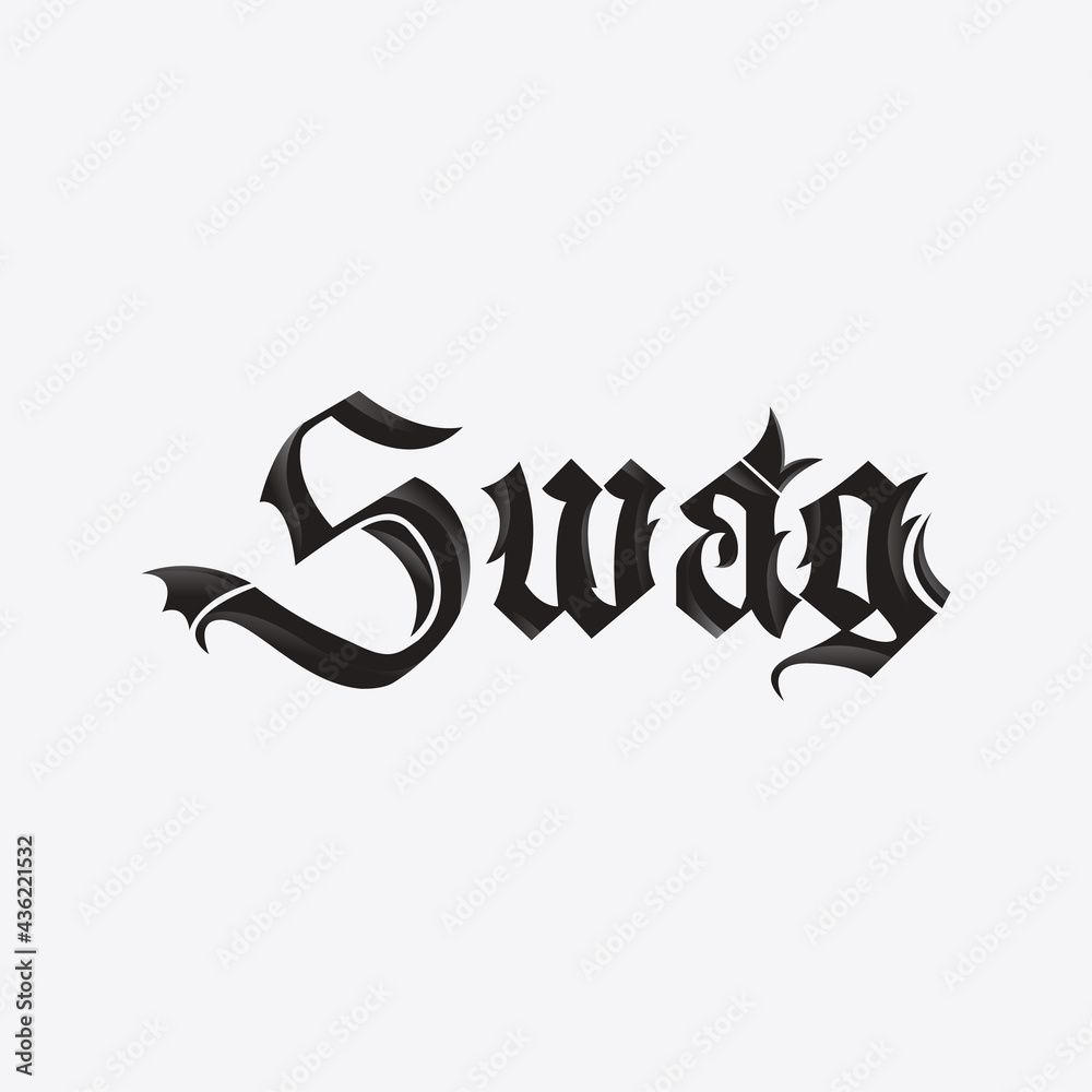 Swag Text vector design illustration Swag Text vector design illustration