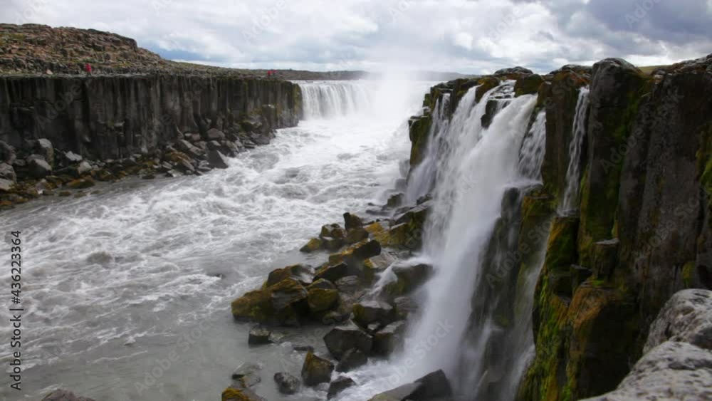 Selfoss waterfall Jokulsa a Fjollum river Northeastern Iceland Scandinavia Selfoss waterfall Jokulsa a Fjollum river Northeastern Iceland Scandinavia