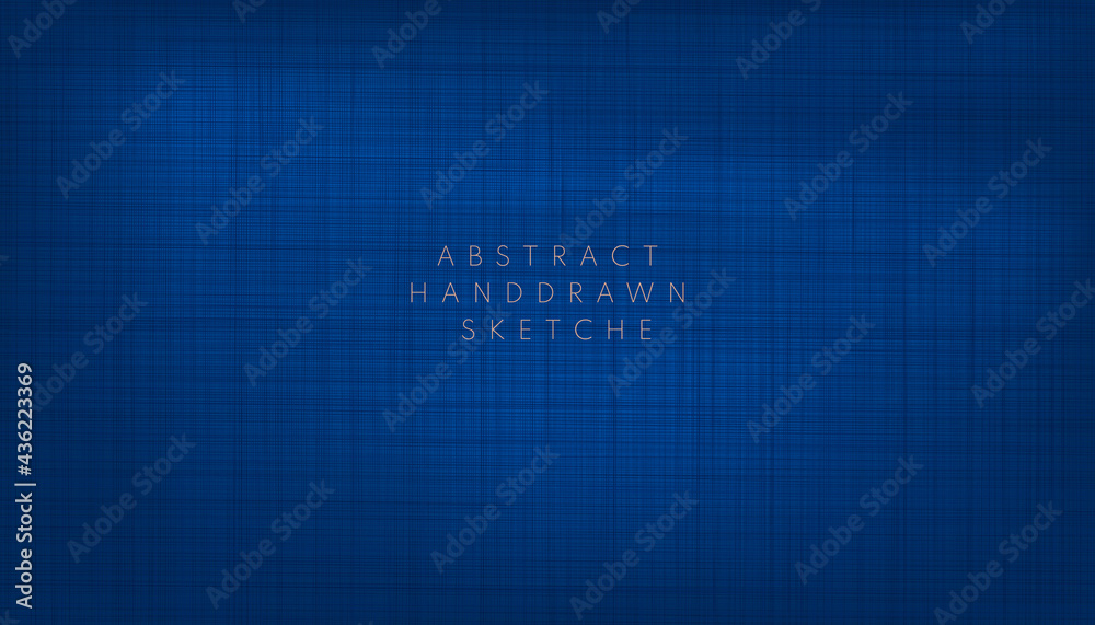 Abstract dark navy blue pattern hand drawn sketches rough cross hatching grunge background. You can use for cover brochure template, poster, banner web, print ad, etc. Vector illustration