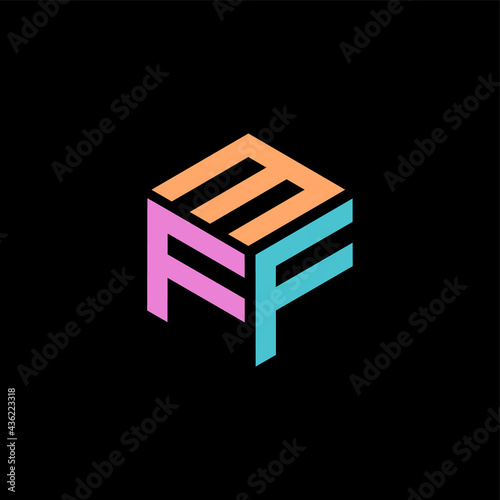 Hexagon logo with the letters MFF design photo