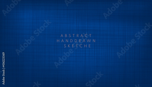 Abstract dark navy blue pattern hand drawn sketches rough cross hatching grunge background. You can use for cover brochure template, poster, banner web, print ad, etc. Vector illustration