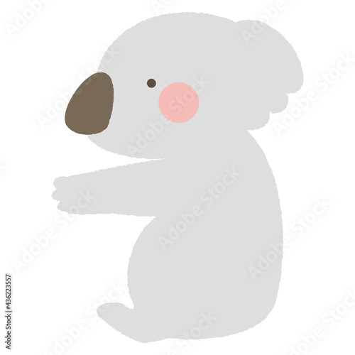 木登りをするかわいいコアラのイラスト