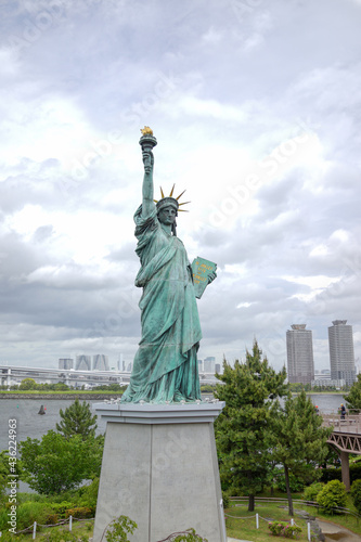 Tokyo  Japan-May 13.2016 Statue of liberty landmark in Odaiba