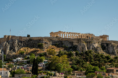 Panorama of the Acropolis in Athens, Greece. 