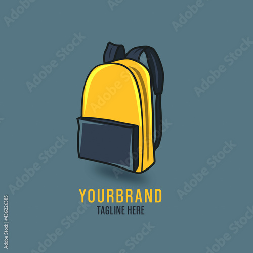 illustration of a bag with brand logo photo