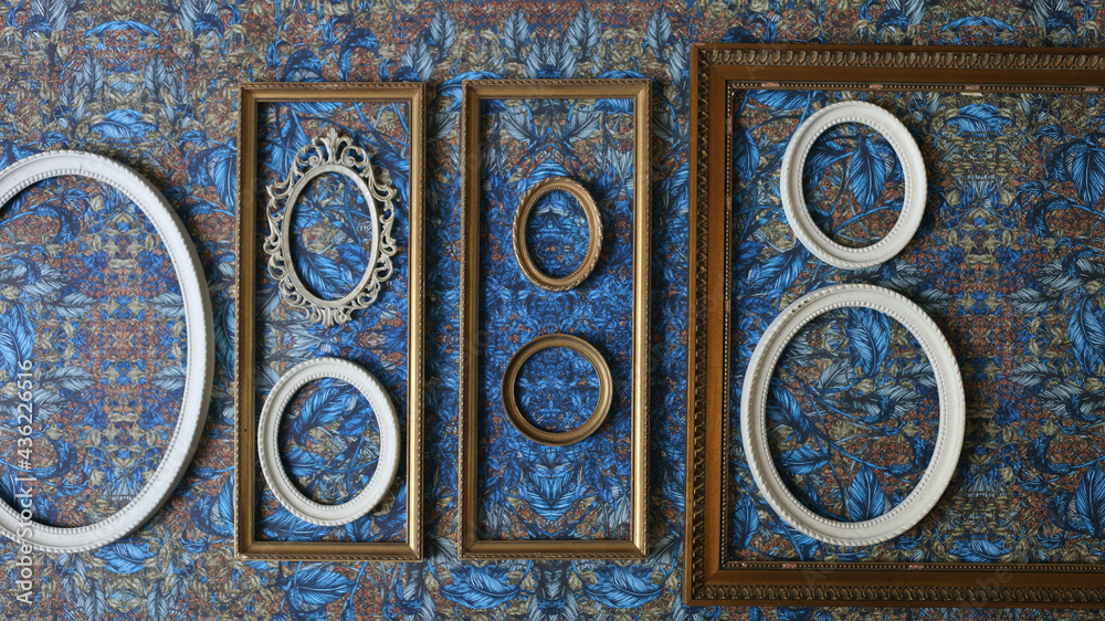 set of vintage frame, background