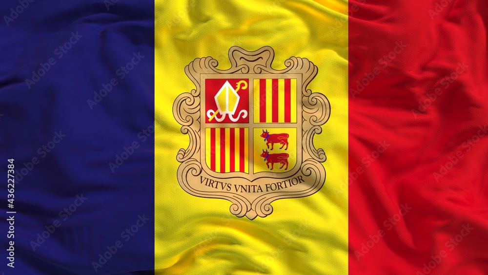 Fototapeta premium Andorra flag 4k
