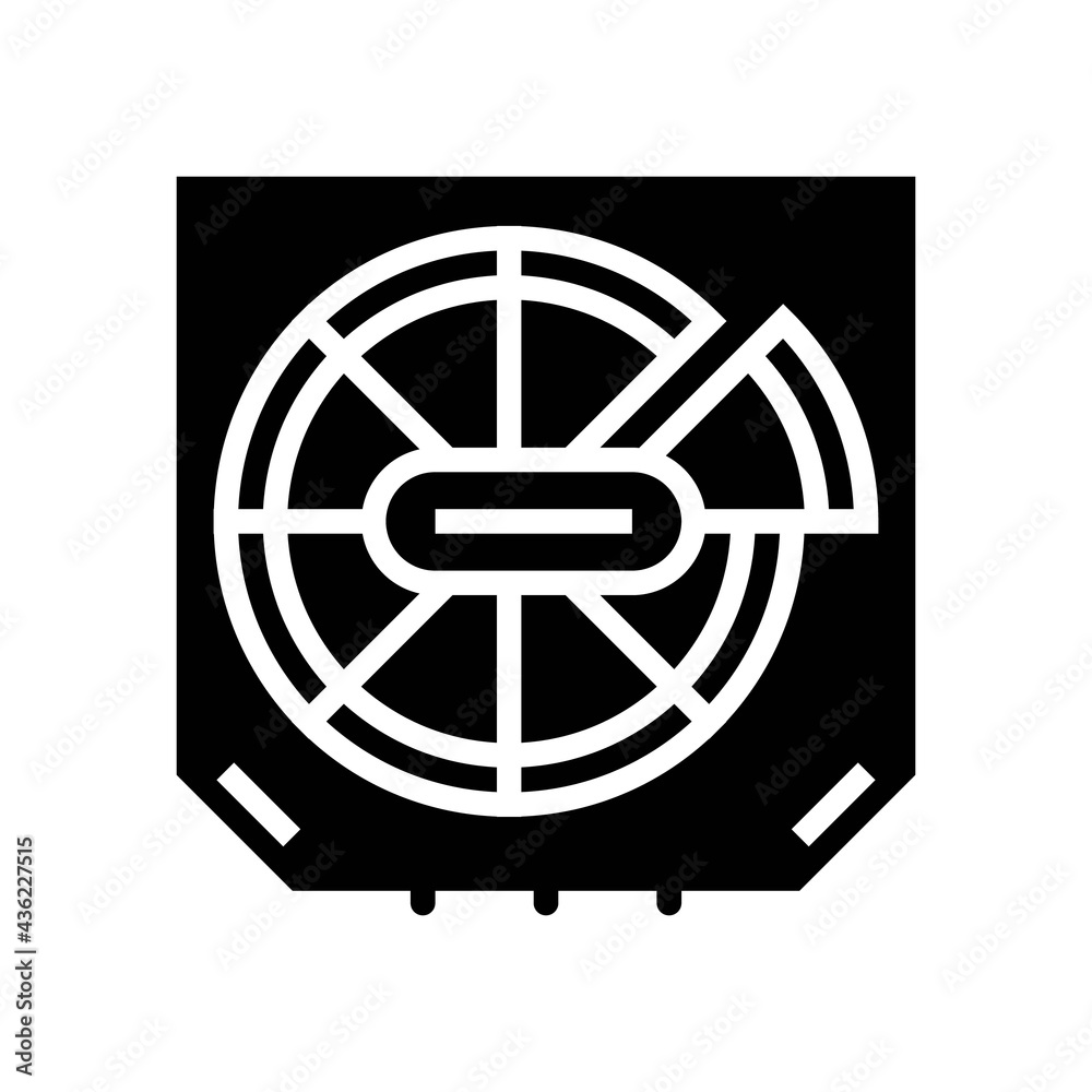 pizza box glyph icon vector. pizza box sign. isolated contour symbol black illustration - obrazy, fototapety, plakaty 