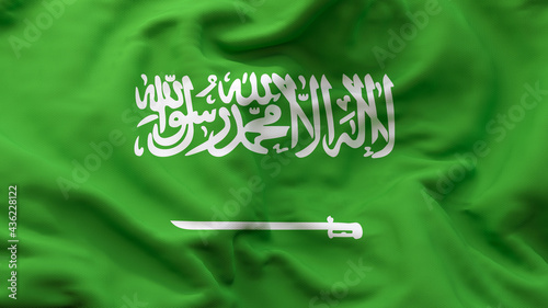 Saudi Arabia flag waving 4k 