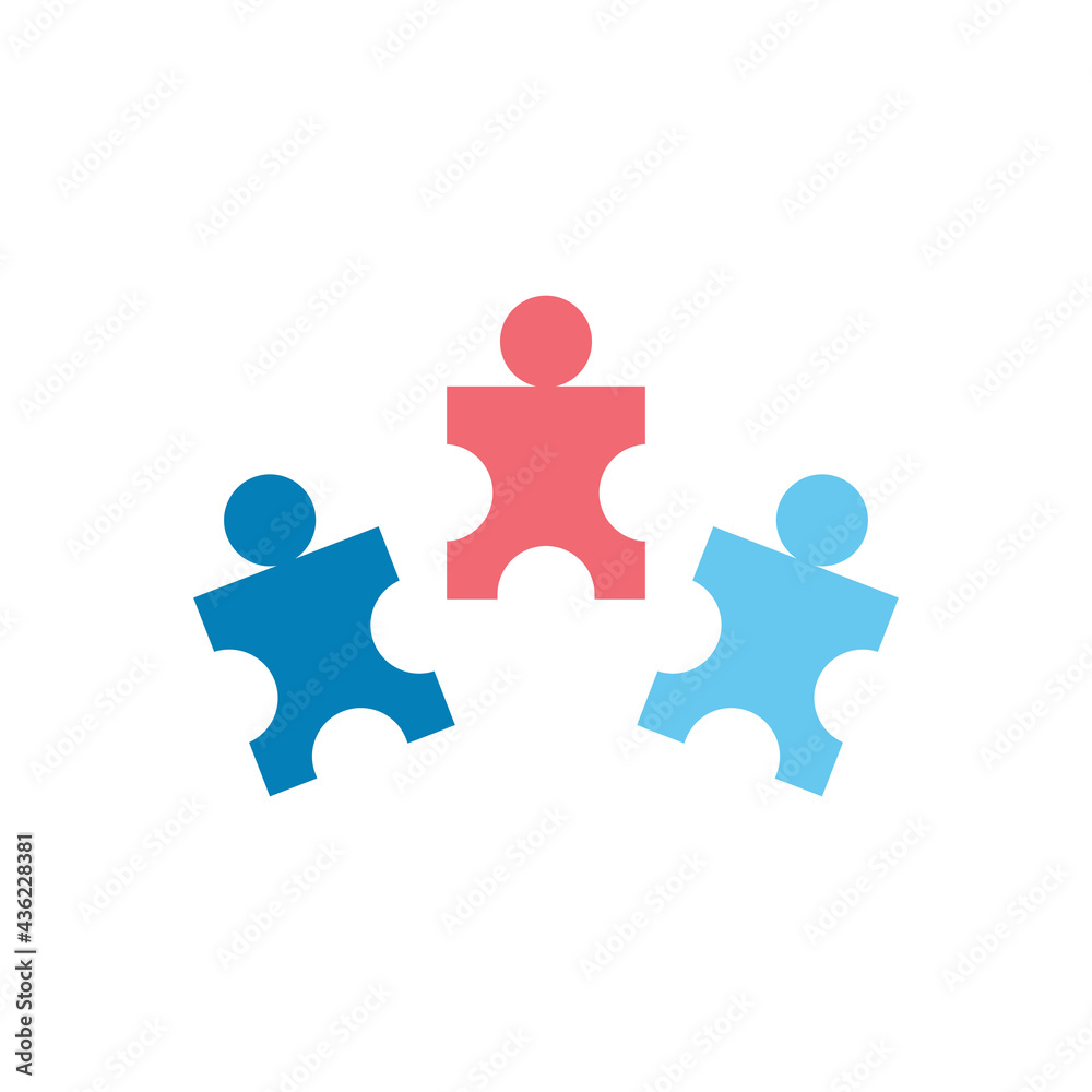 People puzzle illustration vector design People puzzle illustration vector design