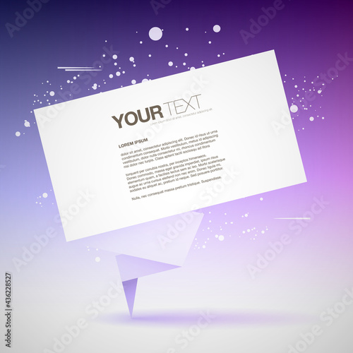 Abstract origami style speech bubble text box  
Eps 10 stock vector illustration 