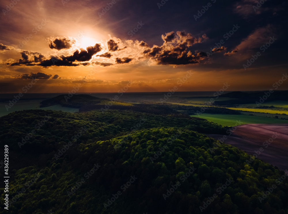 It's a beautiful sunset. Atmospheric landscape. Light and shadow It's a beautiful sunset. Atmospheric landscape. Light and shadow