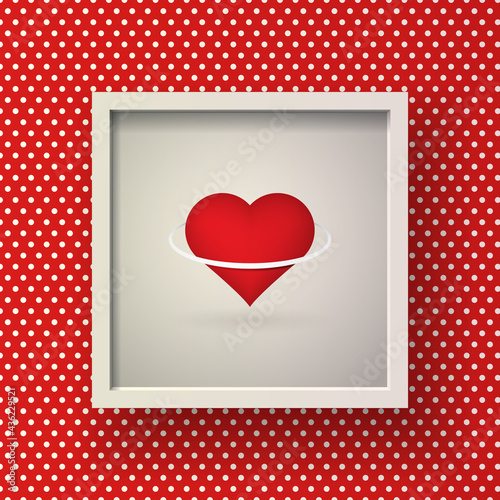 Abstract Valentine's Day design with framed heart with ring 
Eps 10 stock vector illustration 