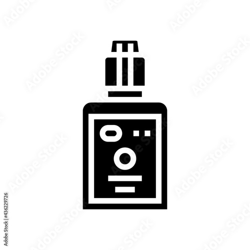 remover for eyelashes glyph icon vector. remover for eyelashes sign. isolated contour symbol black illustration