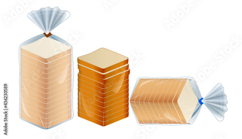  realistic bread bakery sliced fresh wheat