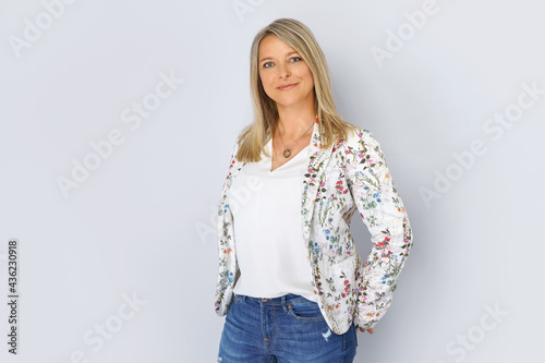 Fotografie 40 year old happy and successful woman