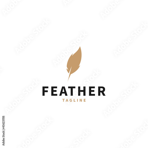 feather logo design for template