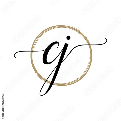 Simple stylish Initial Letter CJ Logo designs Symbol