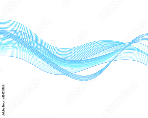 Abstract blue wavy lines. Abstract template background © natalushka