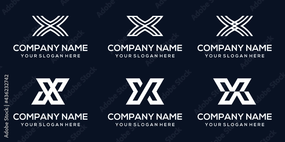x letter vector logo abtract template 