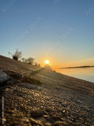 sunset on the beach