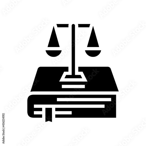 constitution law glyph icon vector. constitution law sign. isolated contour symbol black illustration