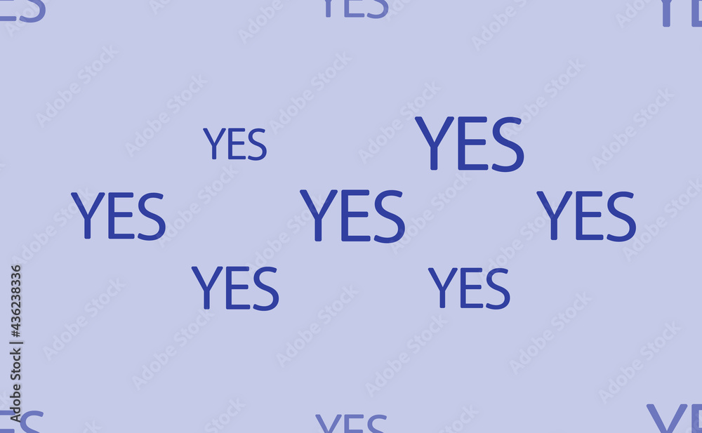 Seamless pattern of large isolated blue yes symbols. The pattern is divided by a line of elements of lighter tones. Vector illustration on light blue background Seamless pattern of large isolated blue yes symbols. The pattern is divided by a line of elements of lighter tones. Vector illustration on light blue background