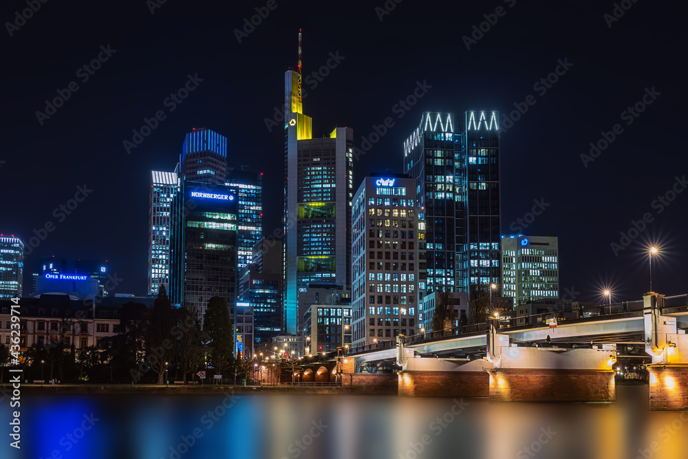 Skyline Frankfurt am Main - nachts