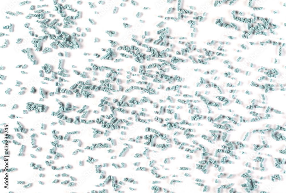 Decorative sprinkles for cake isolated on white background and texture, top view Decorative sprinkles for cake isolated on white background and texture, top view