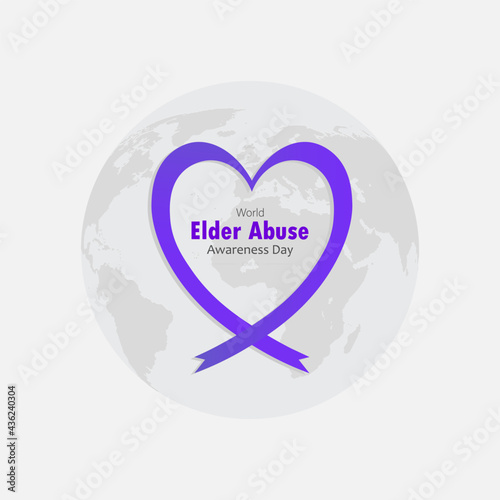 World Elder Abuse Awareness Day, Vector Illustration,