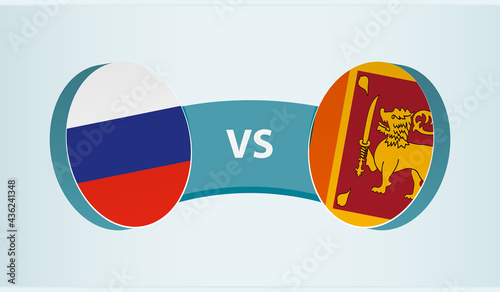 Russia versus Sri Lanka, team sports competition concept.