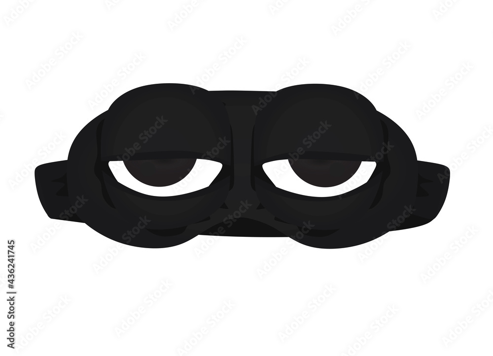 Black sleeping eyes mask. vector