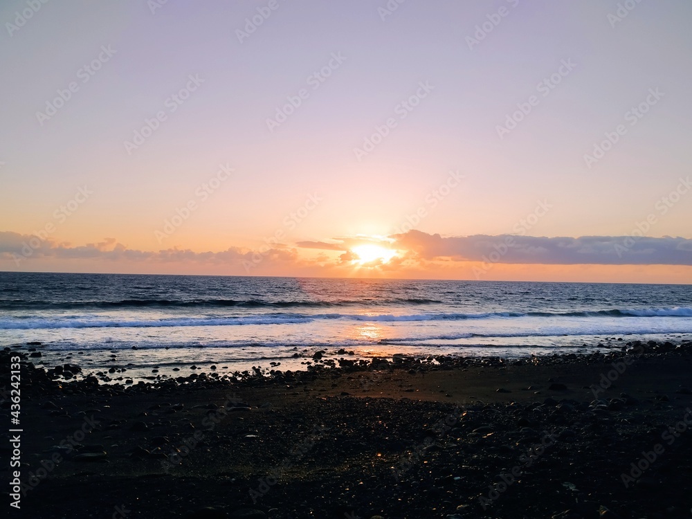 sunset on the beach