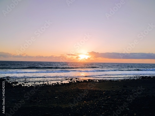 sunset on the beach