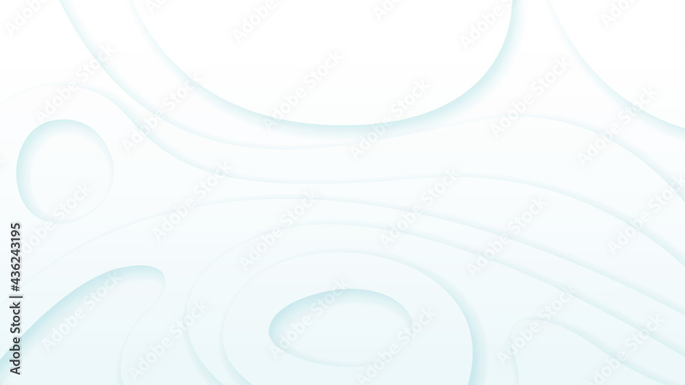 White Abstract Wavy Paper Cut Background with Shadows, Vector. Modern Design Objects White Abstract Wavy Paper Cut Background with Shadows, Vector. Modern Design Objects