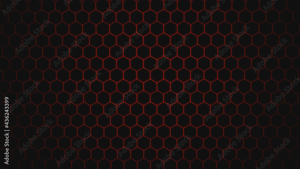 Red Hexagon Beehive Pattern Red Hexagon Beehive Pattern