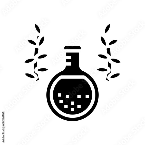 elixir phytotherapy glyph icon vector. elixir phytotherapy sign. isolated contour symbol black illustration