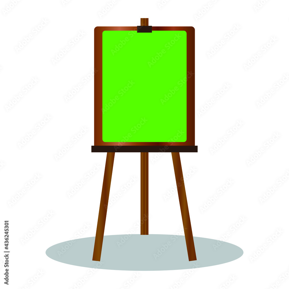 Chart Blank flip board green Chroma key Blank flip chart. Whiteboard and empty paper