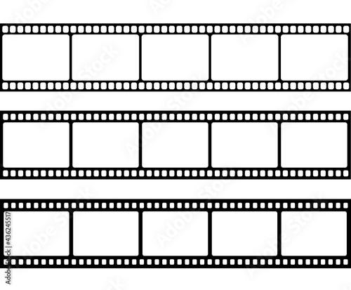 Vector blank cinema film strip.