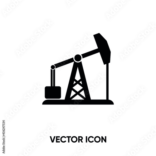 Oil rig vector icon . Modern, simple flat vector illustration for website or mobile app.Oil rig symbol, logo illustration. Pixel perfect vector graphics	