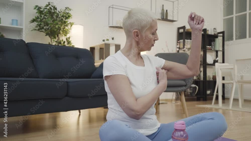 Yoga trainer talking on camera, motivating fitness blog followers for sports Yoga trainer talking on camera, motivating fitness blog followers for sports