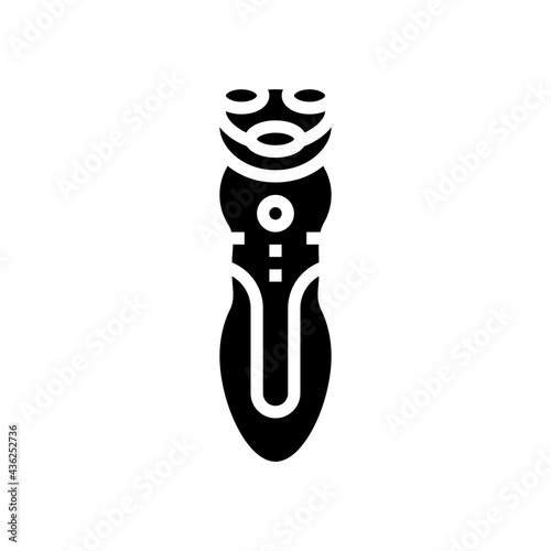 electric shaver device glyph icon vector. electric shaver device sign. isolated contour symbol black illustration