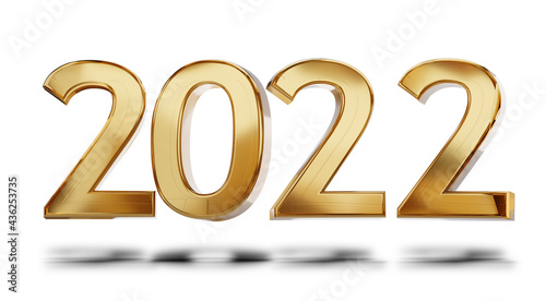 2022 golden bold letters 3d...